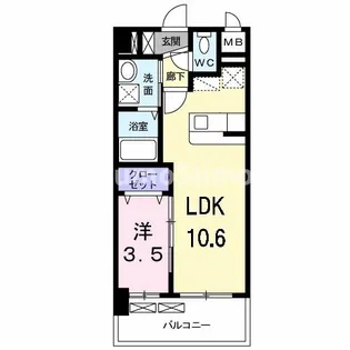 カーサ・デル・ソーレ【6階】の間取り