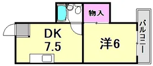 ドミトリー甲子園【4階】の間取り