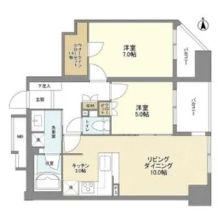 大阪府大阪市中央区谷町3丁目【マンション】の間取り