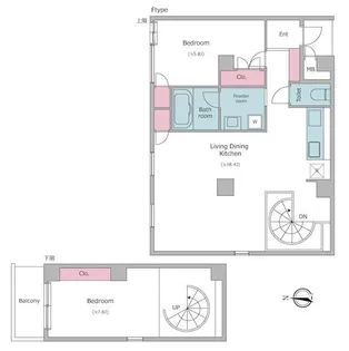 2LDKの間取り画像