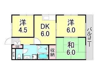 シャロン長田【1階】の間取り