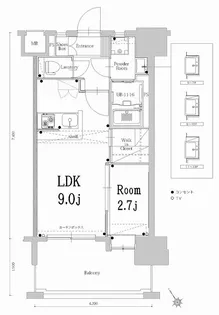 エンクレスト空港通り【8階】の間取り