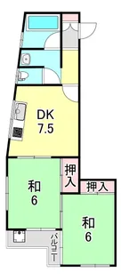 ロータリーマンション中山手【6階】の間取り