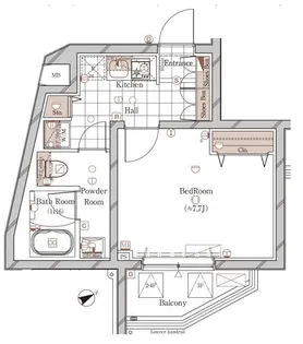 ガリシア上目黒【3階】の間取り