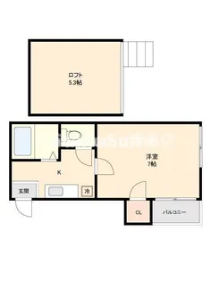 グリーンコート百道【1階】の間取り