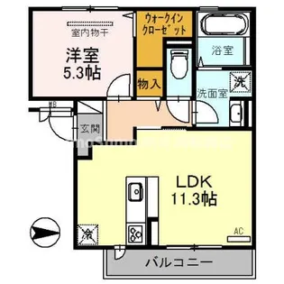 兵庫県尼崎市上ノ島町1丁目【アパート】の間取り