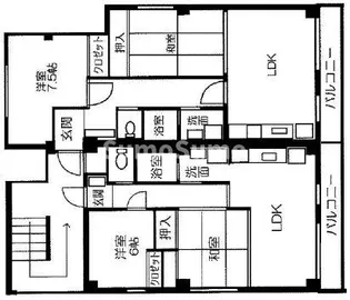 兵庫県西宮市門戸荘【マンション】の間取り