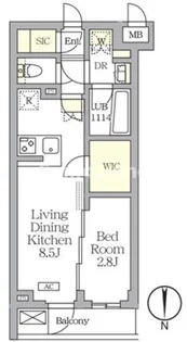 アジールコート都立大学【1階】の間取り