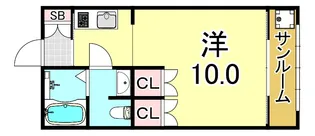 プール・トゥー・ジュール B棟【2階】の間取り