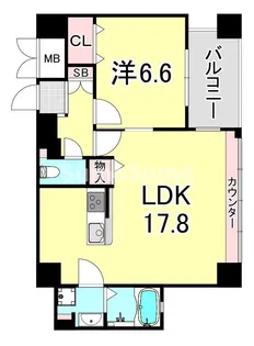 プロスペリテ(尼崎)【6階】の間取り