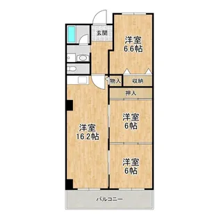 GROOVE門戸厄神【4階】の間取り