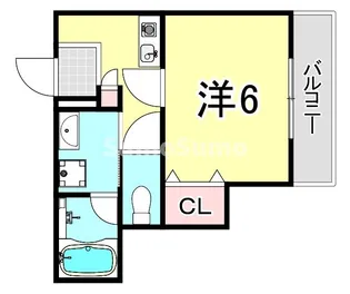 ALEGRIA南甲子園【1階】の間取り