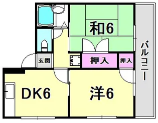 セジュール仁川【2階】の間取り