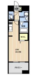 LIBTH天神東Ⅱ【4階】の間取り