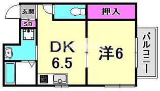 カーサ仁川【1階】の間取り