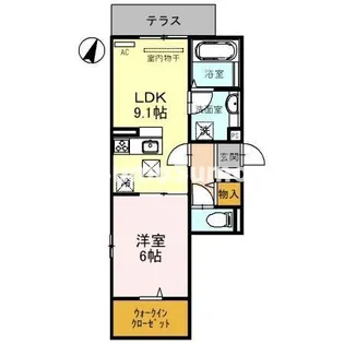兵庫県神戸市東灘区御影中町1丁目【アパート】の間取り