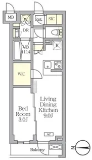 アジールコート都立大学【2階】の間取り