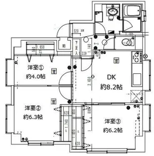 グランコールス東北沢【1階】の間取り