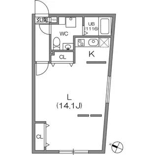 ZESTY駒沢大学Ⅱ【2階】の間取り