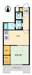 シティハイツ多聞【6階】の間取り