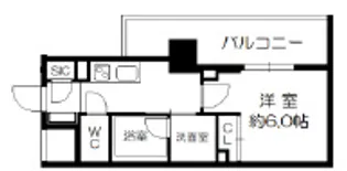 セルン新町【6階】の間取り
