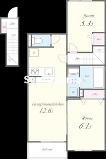 メゾン・デ・クール【2階】の間取り