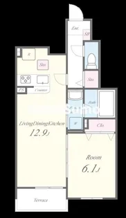 メゾン・デ・クール【1階】の間取り