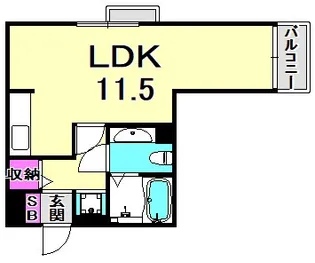兵庫県西宮市霞町【アパート】の間取り
