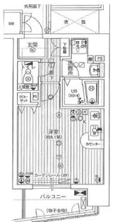 大阪府大阪市中央区材木町【マンション】の間取り