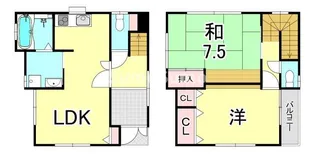 兵庫県西宮市甲子園口5丁目【一戸建】の間取り