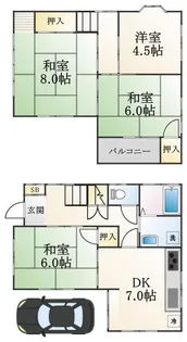 兵庫県神戸市垂水区五色山3丁目【一戸建】の間取り