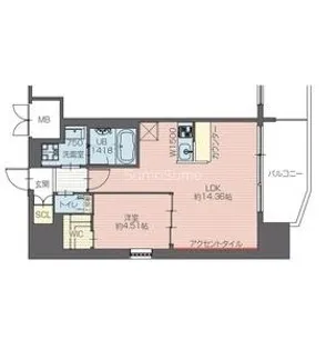 大阪府大阪市西区本田2丁目【マンション】の間取り