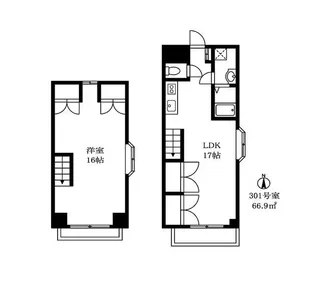 ロイヤルコート桜新町の間取り