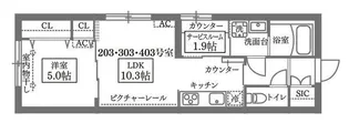 COCOCUBE GRANDE学芸大学【2階】の間取り