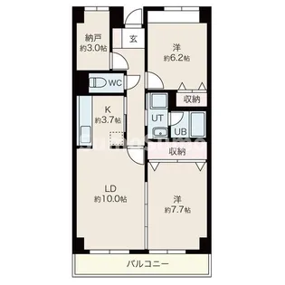 目黒本町マンション【1階】の間取り