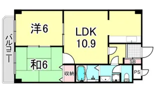 大阪府大阪市浪速区大国2丁目【マンション】の間取り