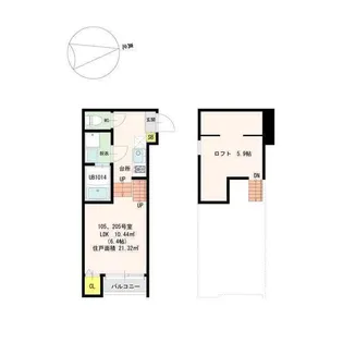 クレール・a・箱崎【1階】の間取り