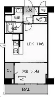 大阪府大阪市中央区安堂寺町2丁目【マンション】の間取り