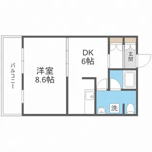 福岡県福岡市中央区高砂2丁目【マンション】の間取り