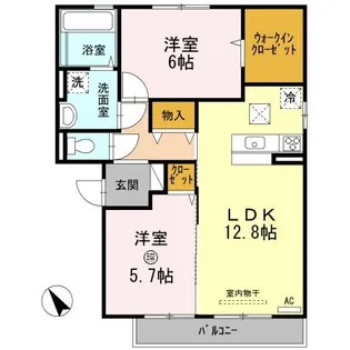 VILLA DEL SOL【2階】の間取り