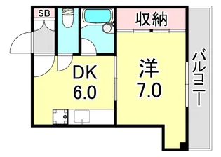 兵庫県神戸市兵庫区荒田町4丁目【マンション】の間取り