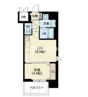 大阪府大阪市浪速区戎本町1丁目【マンション】の間取り