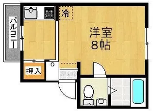 兵庫県神戸市須磨区月見山本町2丁目【アパート】の間取り