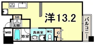 兵庫県神戸市中央区相生町5丁目【マンション】の間取り