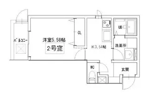 メゾンクレール南福岡【2階】の間取り