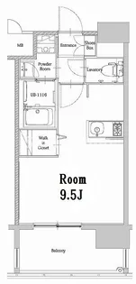 エンクレストベイ天神EAST【13階】の間取り