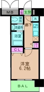 エス・キュート上本町イースト【9階】の間取り