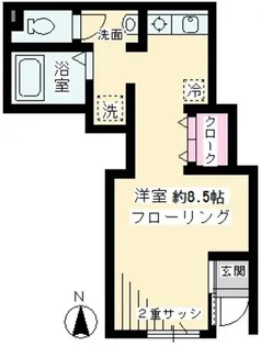 クレール下北沢【1階】の間取り