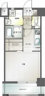 エンクレスト博多Ⅲ【7階】の間取り