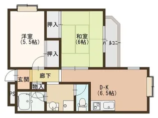 兵庫県神戸市東灘区住吉宮町6丁目【マンション】の間取り